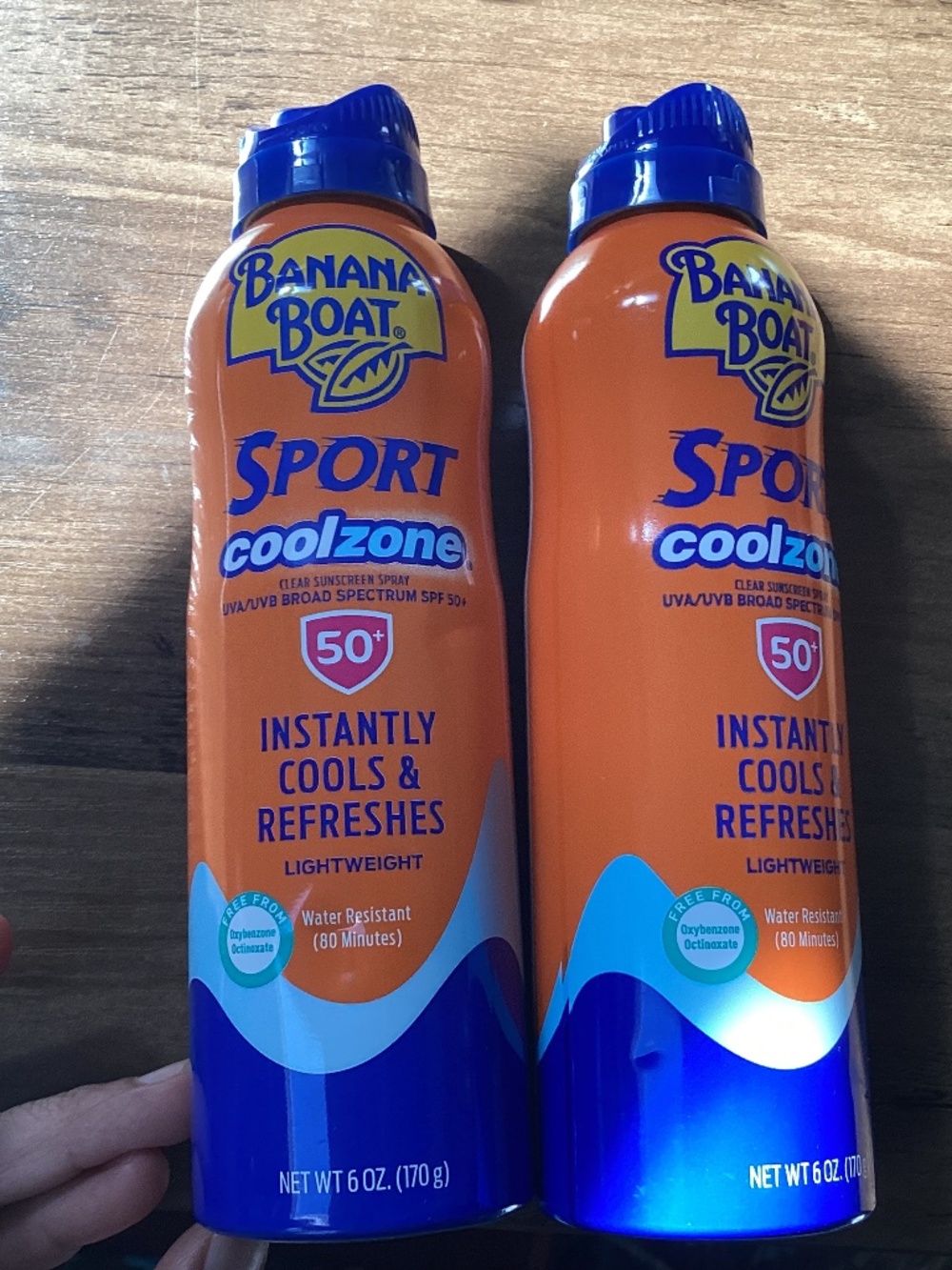 Banana Boat Sport CoolZone SPF 50 Sunscreen Spray Bundle 6 oz each New